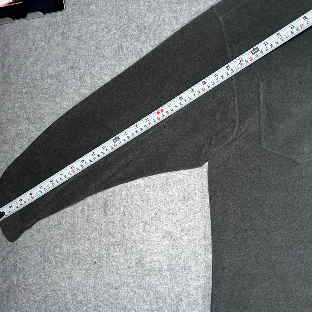 The North Face fleece buttoned jacket mens large Charcoal Grey outdoor hiking - Picture 4 of 16